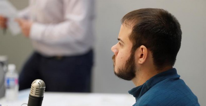 La Audiencia Nacional juzga de nuevo al rapero Pablo Hasel. EFE/ Fernando Alvarado