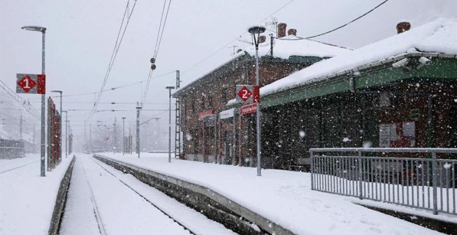 Nieve en Lena (Asturias)