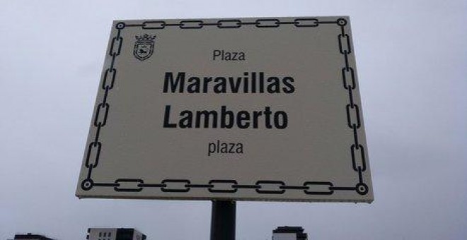 La plaza dedicada a Maravillas Lamberto, en Lezkairu. TWITTER/@LandaJauna