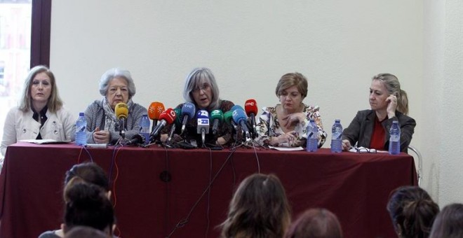 Rueda de prensa de organizacioens feministas anuncian quejas ante el CGPJ por 'maltrato judicial' / EFE