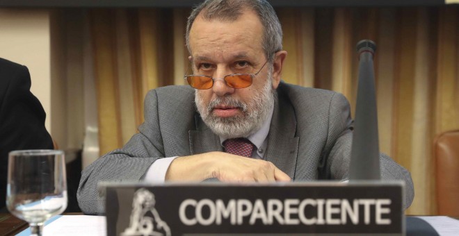 El Defensor del pueblo, Francisco Fernández Marugán, comparece en el Congreso de los Diputados. EFE/Kiko Huesca