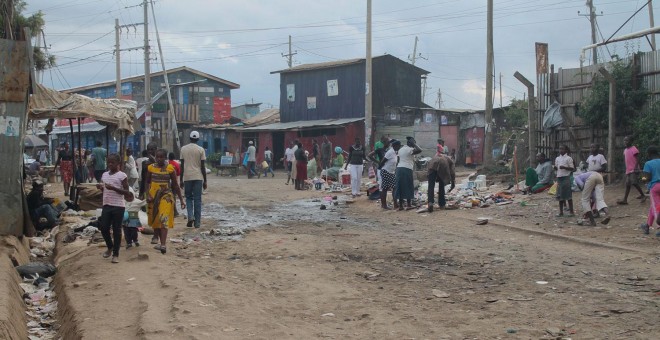 Korogocho es una de las barriadas más peligrosas de Nairobi y epicentro habitual de la violencia tribal. - PABLO L. OROSA