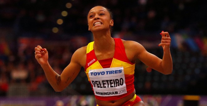 La atleta Ana Peleteiro consigue la primera medalla de España en unos Mundiales de atletismo de pista cubierta. Phil Noble/REUTERS