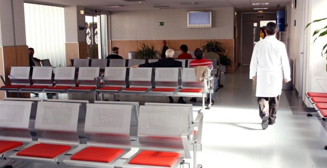 Sala de espera en un hospital.