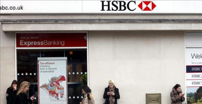Sucursal del banco HSBC en el centro de Londres, Inglaterra. EFE/Archivo