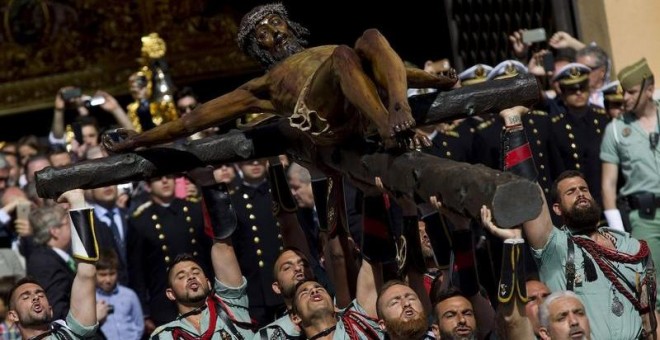 Procesión del Cristo de la Buena Muerte, en Málaga. EFE/Archivo