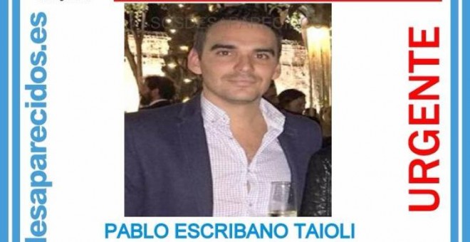 Pablo Escribano Taioli, de 29 años, estaba desaparecido desde el pasado 1 de mayo.