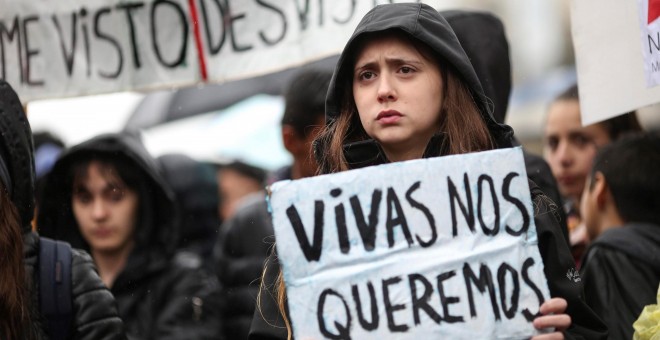 Foto de archivo de una manifestación contra la violencia machista. -  EFE