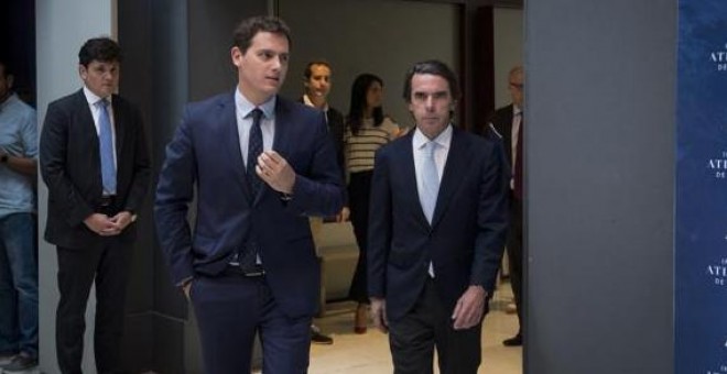 José María Aznar y Albert Rivera, en una imagen de archivo / EFE