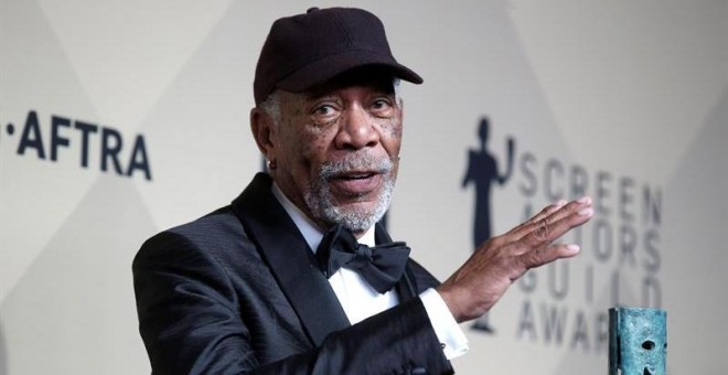 El actor estadounidense Morgan Freeman en la ceremonia de los Screen Actors Guild Awards en Los Ángeles, California. EFE/Archivo