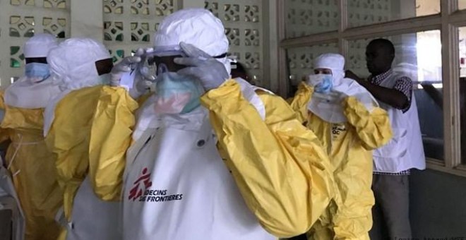 Equipos de MSF para combatir el ébola en República Democrática del Congo. TWITTER/@MSF_WESTAFRICA