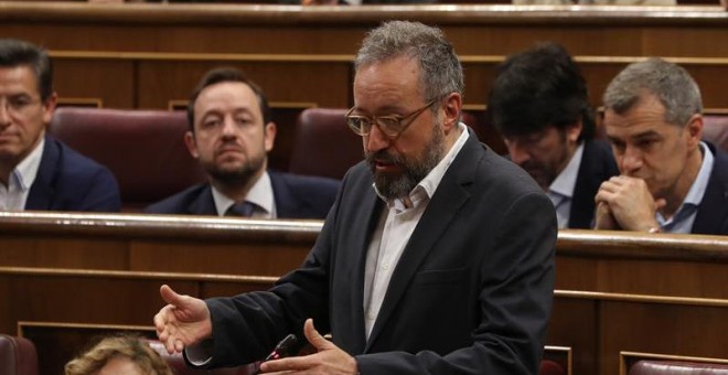 El portavoz de Ciudadanos, Juan Carlos Girauta, durante su intervención durante la sesión de control al Gobierno. /EFE