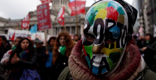 Manifestantes a favor del aborto en Buenos AIres. - REUTERS