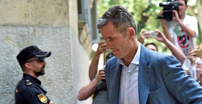 Iñaki Urdangarin a su llegada a la Audiencia de Palma. - EFE