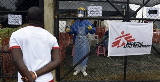 Un centro de Médicos Sin Fronteras en Liberia. - AFP