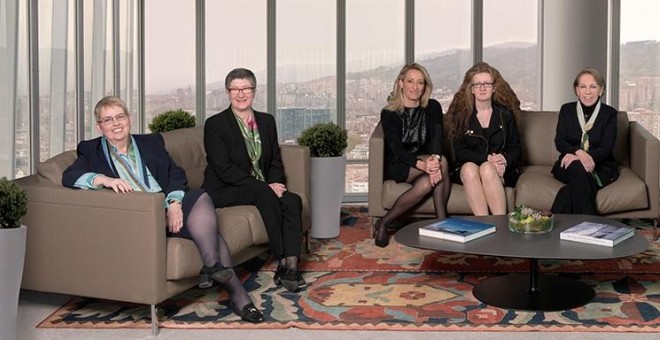 Las mujeres vocales del consejo de administración de Iberdrola. De izquierda a derecha: Denise Mary Holt, Inés Macho Stadler, María Helena Antolín Raybaud, Samantha Barber y Georgina Kessel Martínez.