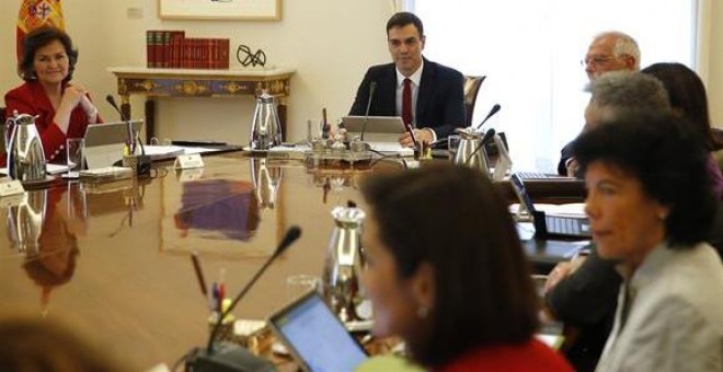 08/06/2018 El jefe del Ejecutivo, Pedro Sánchez, preside el primer Consejo de Ministras y Ministros de su Gabinete. MONCLOA/J.M. Cuadrado