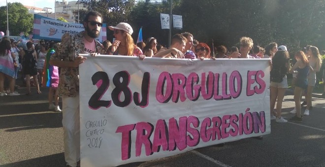 Manifestación en Madrid para defender un 'Orgullo Crítico' y de lucha. / PÚBLICO