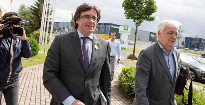 El expresidente de la Generalitat, Carles Puigdemont, en Berlín. / EFE