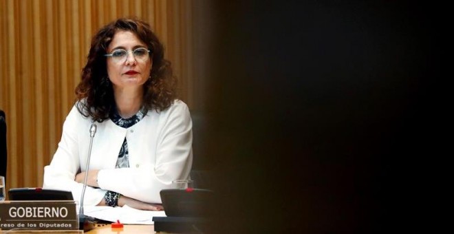 La ministra de Hacienda, María Jesús Montero, en el Congreso. EFE/Juan Carlos Hidalgo