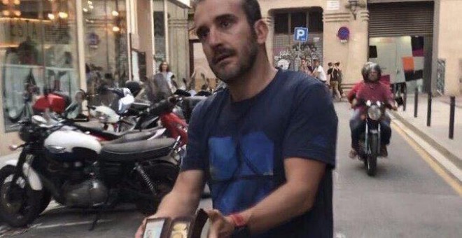 Imatge de l'agressor de Jordi Borràs difosa a les xarxes socials