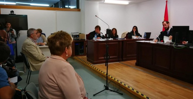 Laureano Oubiña y Carmen Avendaño en un juicio. EUROPA PRESS