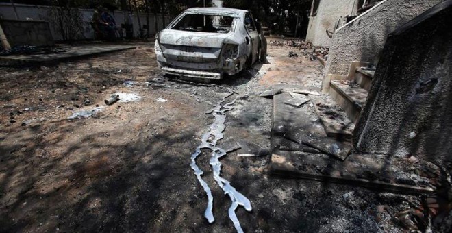 Una zona arrasada por los incendios en la ciudad de Mati,(Grecia). (SIMELA PANTZARTZI | EFE)