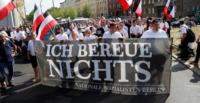 Manifestación en Berlín de neonazis. EFE/EPA/FELIPE TRUEBA
