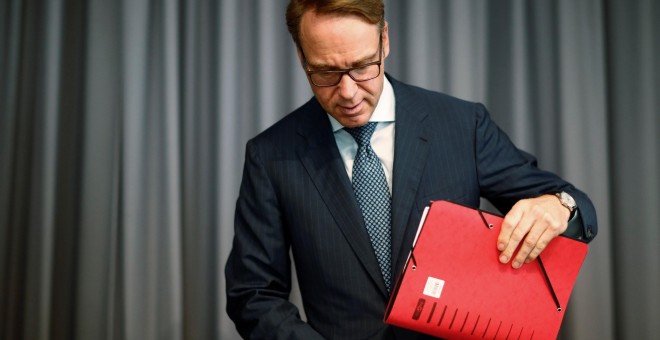 El presidente del Bundesbank (el banco central de Alemania), Jens Weidmann, antes de su conferencia en erlín. REUTERS/Hannibal Hanschke