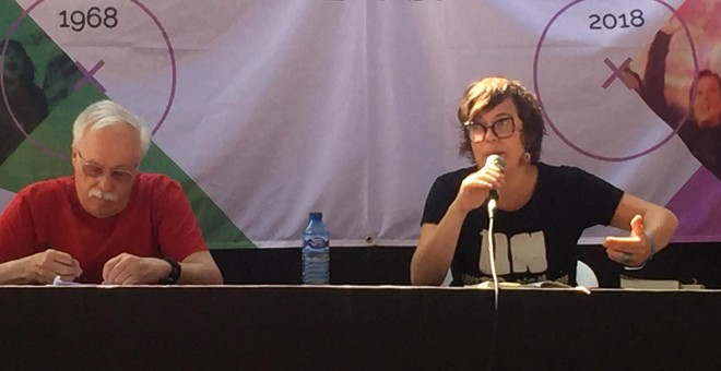 Jaime Pastor i Eulàlia Reguant intervenen a la Universitat d'Anticapitalistes sobre relacions entre l'esquerra espanyola i l'esquerra catalana / M.D