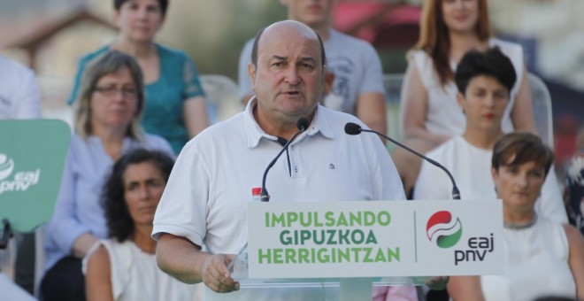 Andoni Ortuzar, durante su discurso de inicio del curso político en Zarautz. Foto: PNV