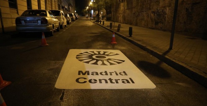Pictograma de Madrid central como señalización en las zonas de acceso. Ayuntamiento de Madrid