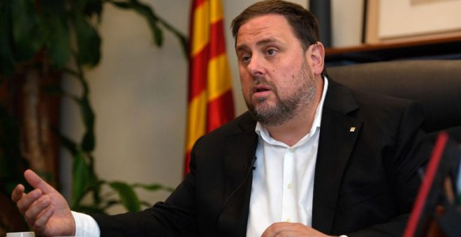 El vicepresident de la Generalitat hasta la probación del 155, Oriol Junqueras, que actualmente se encuentra en prisión provisional sin fianza.- AFP