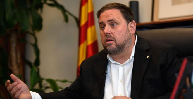 El vicepresident de la Generalitat hasta la probación del 155, Oriol Junqueras, que actualmente se encuentra en prisión provisional sin fianza.- AFP