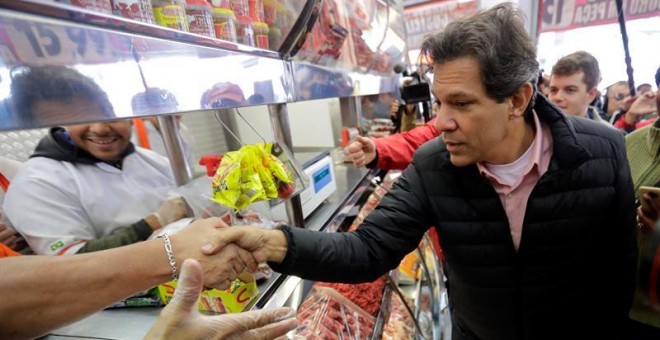 Fernando Haddad, durante un acto de campaña. - EFE