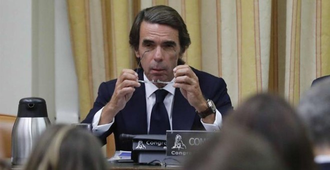 8/9/2018.- El expresidente del Gobierno José María Aznar ha afirmado hoy que decir que el PP es un partido corrupto es un 'poco exagerado', y ha asegurado que como presidente del partido siempre actuó 'tajantemente' y 'de una manera determinante' cada vez