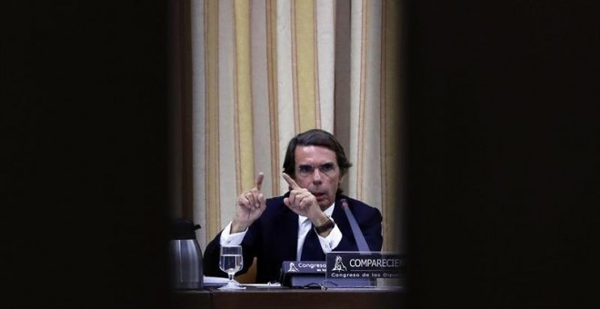 18/09/2018.- El expresidente del Gobierno José María Aznar ha afirmado hoy que decir que el PP es un partido corrupto es un 'poco exagerado', y ha asegurado que como presidente del partido siempre actuó 'tajantemente' y 'de una manera determinante' cada v