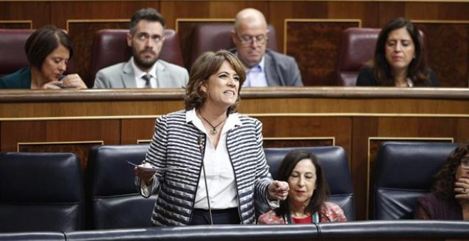 La ministra de Justicia, Dolores Delgado, en el Congreso de los Diputados. EUROPA PRESS/Archivo
