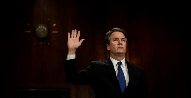 Kavanaugh, antes de testificar este jueves. Erin Schaff/REUTERS