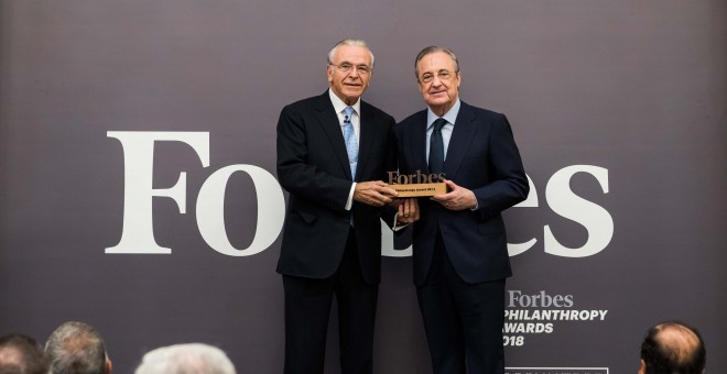 El presidente de la Fundación Bancaria La Caixa, Isidro Fainé, ha sido galardonado con el Premio Forbes a la Filantropia 2018.