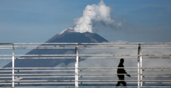 Fotografía de archivo del volcán Popocatépetl. - AFP