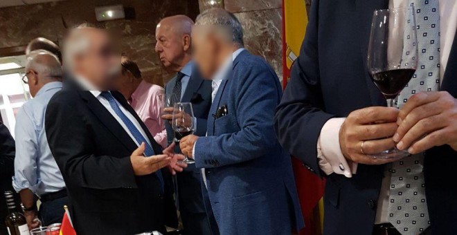 El expolicía Antonio González Pacheco, en una comisaría madrileña, en la celebración de la fiesta del patrón de la Policía.