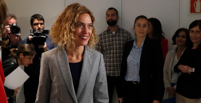 La ministra de Política Territorial y Función Pública, Meritxel Batet, momentos antes de participar en un almuerzo-coloquio organizado por el Club Siglo XXI. EFE/J.J. Guillén