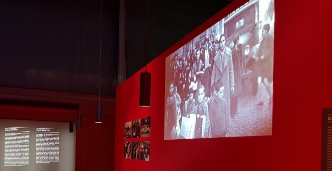 Imagen de la exposición 'La infancia bajo las bombas', en El Born CCM