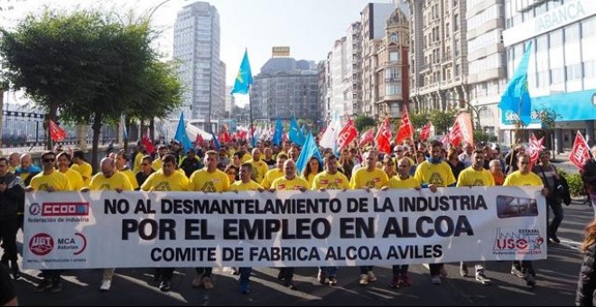 Manifestación en contra del ERE./ Europa Press