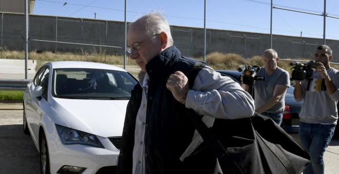 Rodrigo Rato, a su llegada a la cárcel de Soto del Real. EFE