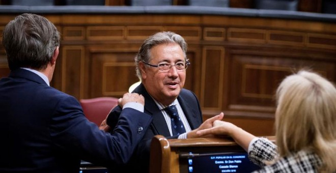 El el exministro de Interior y diputado del PP Juan Ignacio Zoido durante el pleno del Congreso. EFE/Luca Piergiovanni