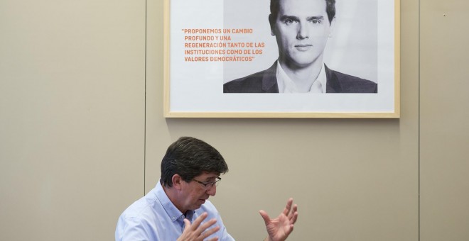 Juan Marín, presidente de Ciudadanos en Andalucía, retratado por Laura León