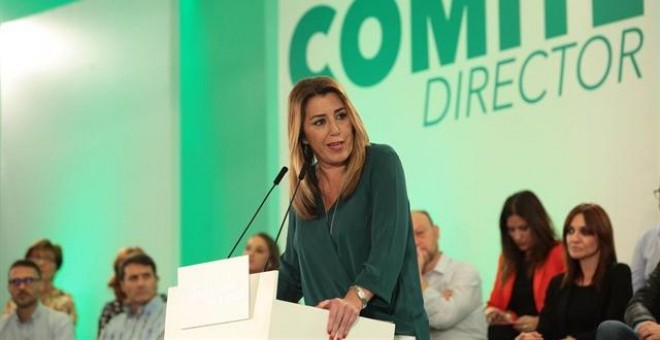 Susana Díaz durante la campaña./Europa Press