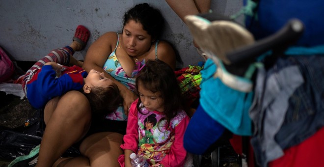 Migrantes salvadoreños. REUTERS/Adrees Latif
